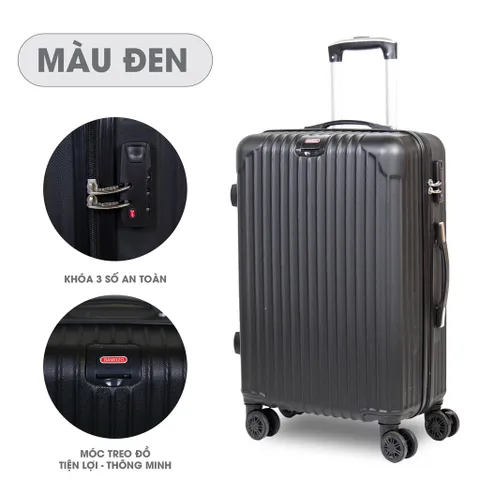 Vali kéo du lịch Bamozo 8801 bền chắc, nhựa ABS nhẹ, chống trầy xước - Lựa chọn hoàn hảo cho chuyến du lịch tiện lợi