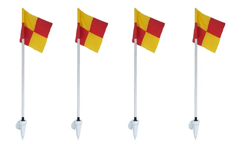 Bộ 4 Trụ Cờ Góc Sân Bóng Đá Vifa 102867 - Chất Liệu PVC Bền Chắc, Tiêu Chuẩn Thi Đấu Chuyên Nghiệp, Màu Vàng - Đỏ