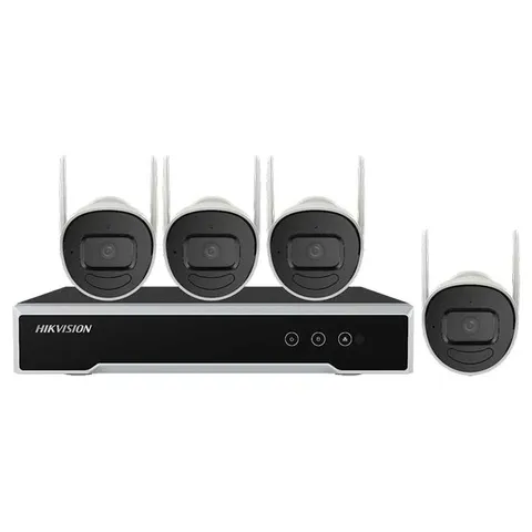 Bộ Kit Camera IP Wifi 2MP Hikvision NK42W0H - 4 Camera Hình Trụ + Đầu Ghi NVR 4 Kênh, Kết Nối Dễ Dàng, Tầm Nhìn Ban Đêm 30m