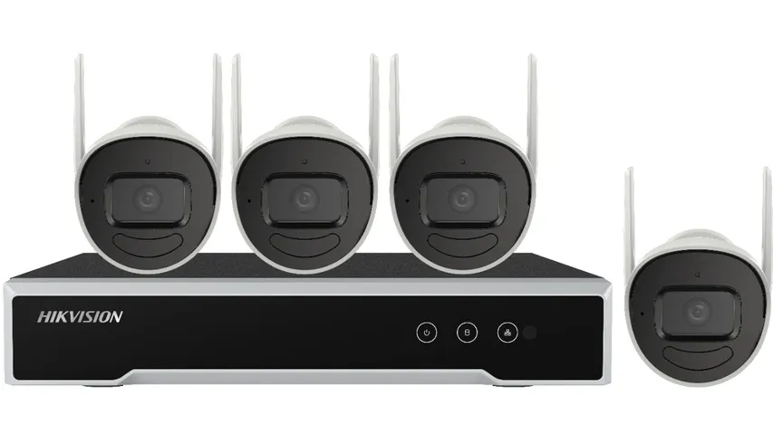 Bộ Kit Camera IP Wifi 2MP Hikvision NK42W0H - 4 Camera Hình Trụ + Đầu Ghi NVR 4 Kênh, Kết Nối Dễ Dàng, Tầm Nhìn Ban Đêm 30m