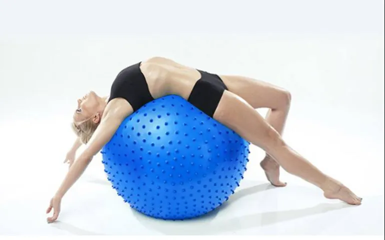 Bóng Tập Yoga TLM Có Gai Massage 65cm - Cao Su Tự Nhiên Đàn Hồi, Thể Dục & Thư Giãn Cho Nữ, Phù Hợp Tập Gym & Fitness
