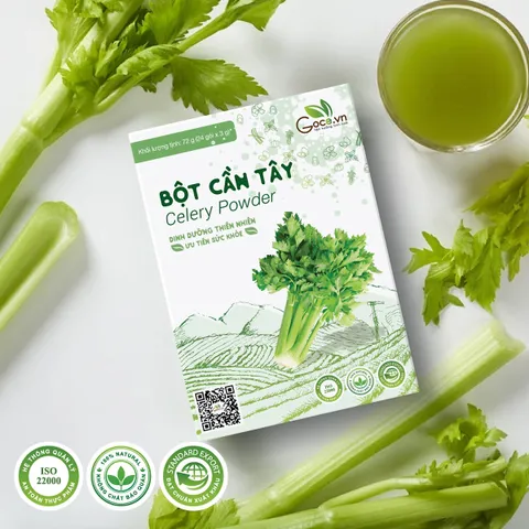 Bột Cần Tây Nguyên Chất Goce - 100% Từ Rau Tươi, Hỗ Trợ Detox, Giúp Tăng Cường Miễn Dịch, Không Phụ Gia, Không Chất Bảo Quản, 72g