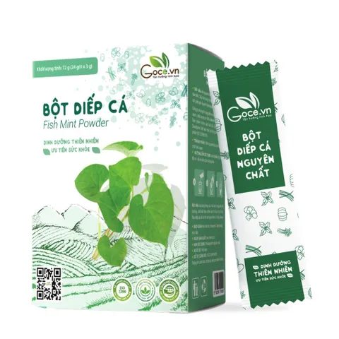 Bột Diếp Cá Nguyên Chất Goce - Hỗ Trợ Detox, Giải Độc, Mát Gan, Tốt Cho Tiêu Hóa, Đẹp Da - Hộp 72g Chất Lượng Cao