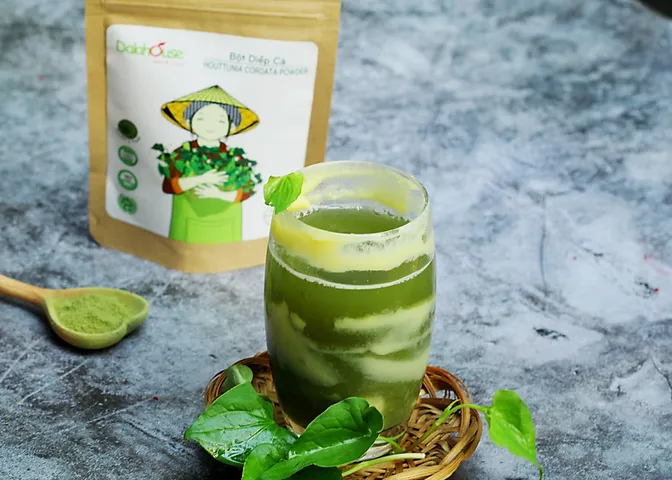 Bột Diếp Cá Nguyên Chất Sấy Lạnh Dalahouse - Bột Thực Phẩm Khô Hỗ Trợ Tiêu Hóa, Giảm Nhiệt, 50g, 120g