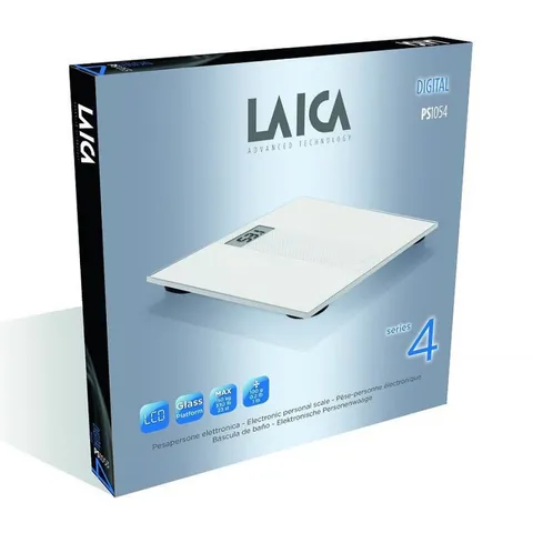 Cân Sức Khỏe Điện Tử Laica PS1054 - Mặt Kính Cường Lực, Màn Hình LCD, Tối Đa 180kg, Thiết Kế Sang Trọng cho Gia Đình.