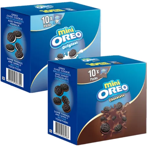 Combo 2 Hộp Bánh Quy Oreo Mini Vị Socola & Vani - Bánh Ngọt Giòn Rụm Cho Gia Đình, Snack Ngon Hàng Đầu Kids