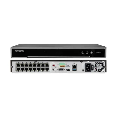 Đầu ghi hình camera IP 16 kênh Hikvision DS-7616NI-K2/16P - Ghi hình 4K, hỗ trợ PoE, giám sát từ xa, thiết bị an ninh chất lượng cao.