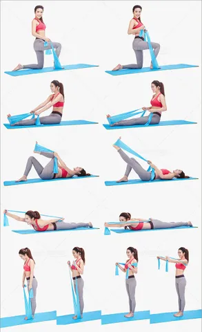 Dây Tập Thể Lực Bản Thun Cao Cấp - Dây Đàn Hồi Điều Chỉnh, Tập Gym, Yoga Cho Cơ Bắp Mạnh Mẽ, Màu Sắc Đa Dạng