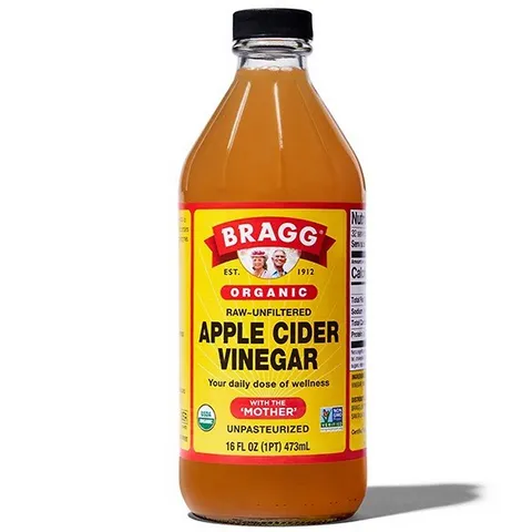 Giấm Táo Hữu Cơ Bragg Organic 473ml - Giấm Tự Nhiên Không Biến Đổi Gen, Hỗ Trợ Tiêu Hóa Và Miễn Dịch, Chứng Nhận Hữu Cơ USDA