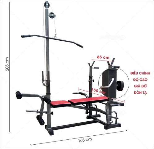 Giàn Tạ Đa Năng Xuki 2017 - Thiết Bị Tập Gym Tại Nhà, Chất Liệu Thép Bền, Chưa Bao Gồm Đòn Và Tạ, Tiện Lợi Cho Người Dùng