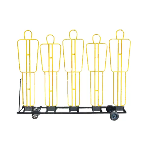 Hàng Rào Đá Phạt VF 102536 - Dụng Cụ Tập Bóng Đá Chất Lượng Cao, 5 Hình Nộm Bằng Sắt, Sơn Tĩnh Điện, Phù Hợp Tập Luyện Sút Phạt