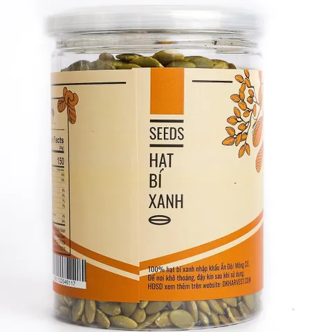 Hạt Bí Xanh Tách Vỏ Nguyên Chất DK Harvest 250g - Hạt Dinh Dưỡng Không ướp Muối, Giàu Vitamin, Thơm Ngon, Tốt Cho Sức Khỏe