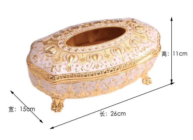 Hộp Đựng Giấy Ăn Hoàng Gia Lớn - Thiết Kế Tân Cổ Điển Khắc Chạm 3D Sang Trọng, Đồ Trang Trí Bàn Ăn, Quà Tặng Ý Nghĩa