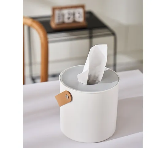 Hộp Nhựa Đựng Giấy Quai Da Cao Cấp - Tiện Lợi, Chống Bám Bẩn, Thiết Kế Đơn Giản Phù Hợp Mọi Không Gian Nội Thất