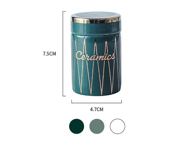 Hũ Đựng Tăm Sứ Ceramics Xanh Ngọc Bích - Trang Trí Nhà Cửa Phong Cách Nhật, Sang Trọng và Bền Đẹp, Quà Tặng Độc Đáo