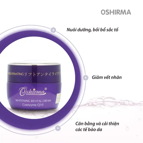 Kem Dưỡng Da Ban Đêm 6in1 Whitening Revital Cream Oshirma - Dưỡng Ẩm, Làm Trắng, Giảm Nếp Nhăn Da 25g