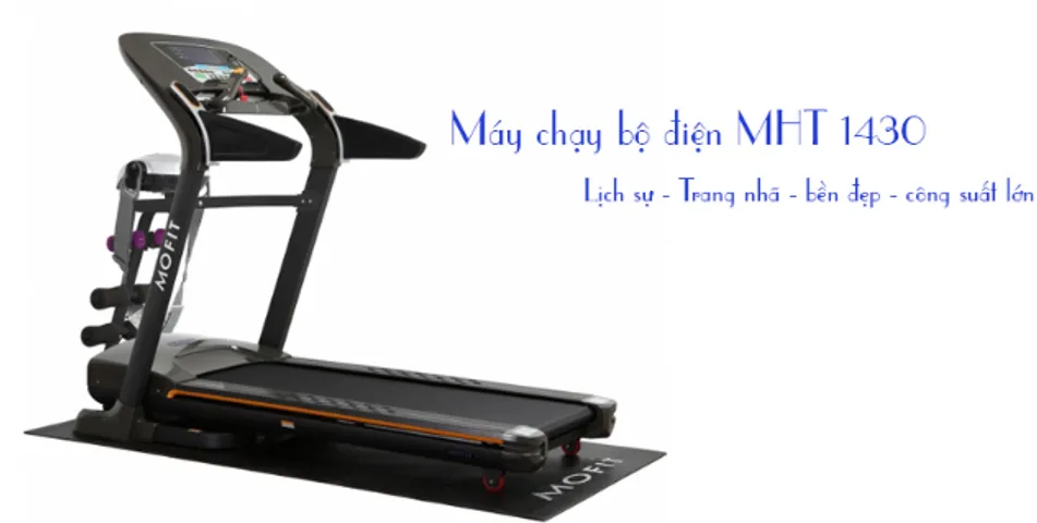 Máy Chạy Bộ Điện Đa Năng Mofit MHT-1430M - Bảng Điều Khiển LCD 7 Inch, Động Cơ 3.0HP, Chức Năng Tập Đa Dạng, Giảm Cân Hiệu Quả