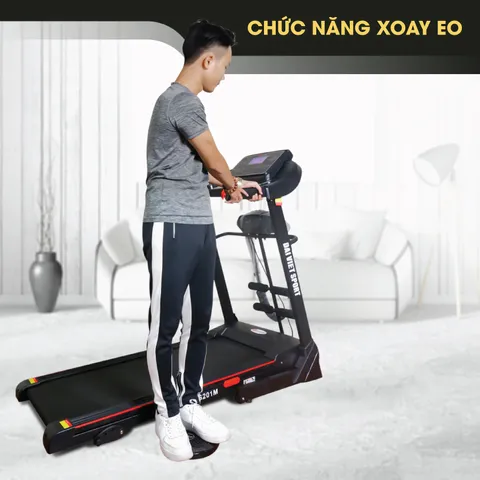 Máy Chạy Bộ Điện Đại Việt DV-S201M - Thiết Bị Tập Thể Dục Tại Nhà, Độ Nghiêng Tự Động, 15 Chương Trình Tập, Tải Trọng 120kg
