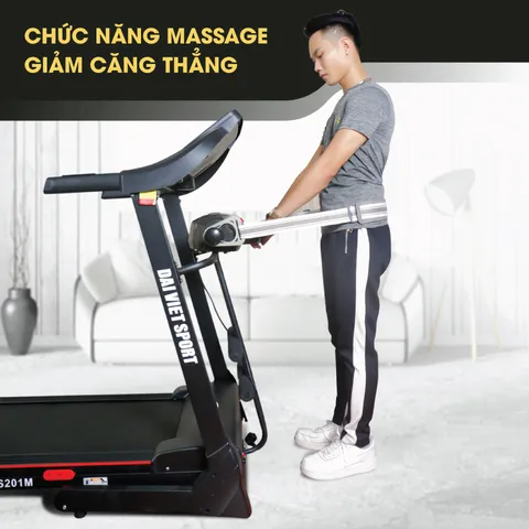 Máy Chạy Bộ Điện Đại Việt DV-S201M - Thiết Bị Tập Thể Dục Tại Nhà, Độ Nghiêng Tự Động, 15 Chương Trình Tập, Tải Trọng 120kg