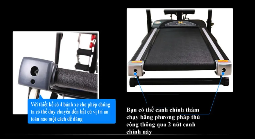 Máy chạy bộ điện KingSport BK-007 - Thảm chạy rộng 43cm, động cơ mạnh 2.5 HP, màn hình LCD, massage, công nghệ âm thanh cao cấp, thể thao tại nhà