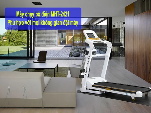 Máy Chạy Bộ Điện Mofit MHT-2421M - Khung Chắc Chắn, Đầu Massage, Tập Tại Nhà, 2.5HP, Giảm Chấn, Phù Hợp Gia Đình