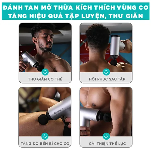 Máy Massage Cầm Tay Đa Năng KINGTECH KH-320 - 6 Cấp Độ Massage Toàn Thân, Pin Sạc 2500mAh, Quà Tặng Lý Tưởng Cho Người Thân
