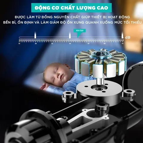 Máy massage cầm tay Kingtech KH-720 - Đa năng, 20 cấp độ massage, Trị liệu giảm đau, Thiết kế nhẹ, Dễ sử dụng, Quà tặng lý tưởng cho sức khỏe
