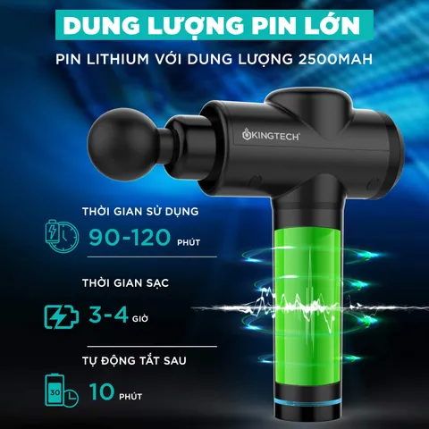 Máy massage cầm tay Kingtech KH-720 - Đa năng, 20 cấp độ massage, Trị liệu giảm đau, Thiết kế nhẹ, Dễ sử dụng, Quà tặng lý tưởng cho sức khỏe