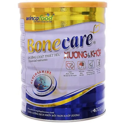 Sữa Bột Wincofood Bonecare 400g - Dinh Dưỡng Cho Xương Khớp, Hỗ Trợ Tăng Cường Sức Khỏe, Phòng Ngừa Loãng Xương, Hương Vani Dễ Uống