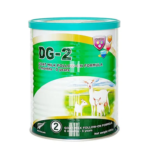 Sữa dê DG-2 400g cho trẻ từ 6 - 36 tháng - Hỗ trợ tăng cân, chiều cao và giấc ngủ khỏe mạnh cho bé