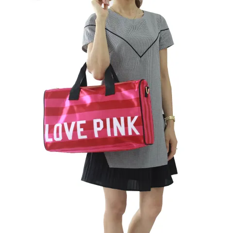 Túi Xách Thể Thao Du Lịch Love Pink - Thiết Kế Thời Trang Hiện Đại, Chất Liệu Nylon Chống Thấm, Đựng Đồ Tới 10kg