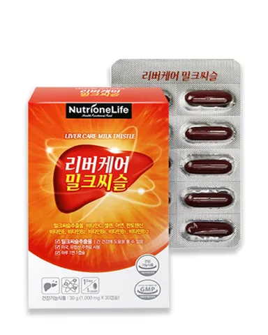 Viên uống bổ gan NutrioneLife Liver Care Milk Thistle - Hỗ trợ thanh lọc, chức năng gan và làm đẹp da, Hàn Quốc, 30 viên