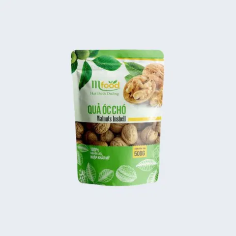 Hạt Óc Chó Nguyên Vỏ Mfood 500g - Dinh Dưỡng Từ California, Bổ Sung Omega-3 và Vitamin E Hỗ Trợ Sức Khỏe Cho Mọi Người