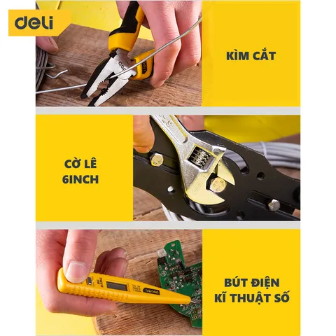 Bộ Dụng Cụ Sửa Đồ Đa Năng 116 Chi Tiết Deli DL5973 - Bộ Sản Phẩm Hữu Ích Cho Mọi Gia Đình, Tiện Lợi Và Đầy Đủ Phụ Kiện