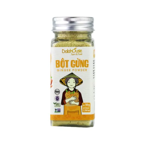 Bột Gừng Nguyên Chất Sấy Lạnh Dalahouse 50g - Hương Vị Tự Nhiên Cho Món Ăn, Hỗ Trợ Sức Khỏe, Chất Liệu Hữu Cơ