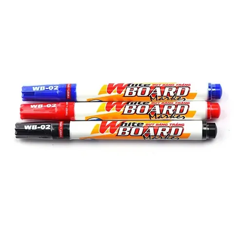 Bút Lông Bảng Thiên Long WB-02 - Viết êm, Dễ Dàng Xóa Sạch, Mực Đậm Chất Lượng Cao - Hộp 10 Chiếc, Đồ Dùng Học Tập Ổn Định