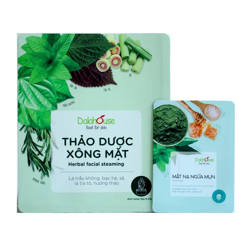 Combo Chăm Sóc Da Ngừa Mụn Dalahouse - Thảo Mộc Xông Mặt và Mặt Nạ Tự Nhiên Giúp Cải Thiện Da Sáng Mịn, Kiểm Soát Dầu Nhờn