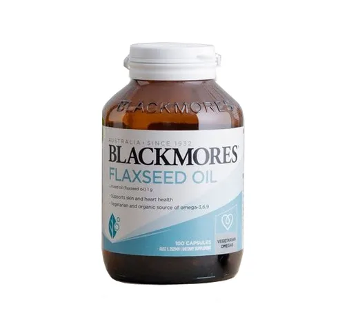 Dầu Hạt Lanh Blackmores Flaxseed Oil 1000mg - Hỗ Trợ Tim Mạch & Làm Đẹp Da - Hộp 100 Viên Thực Phẩm Chức Năng