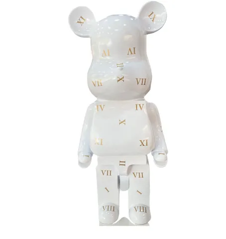 Gấu Bearbrick LV 80cm Phủ Sơn Trắng DBCP286 - Mẫu Thiết Kế Tối Giản Dễ Thương, Đồ Chơi Sưu Tầm Cao Cấp Nhật Bản