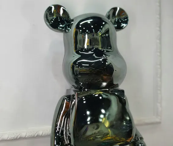 Gấu Bearbrick Mạ Xám Đen DBCP292B Cao 80cm - Món Đồ Chơi Trang Trí Sang Trọng và Dễ Thương cho Không Gian Sống