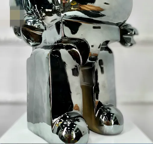 Gấu Bearbrick Mạ Xám Đen DBCP292B Cao 80cm - Món Đồ Chơi Trang Trí Sang Trọng và Dễ Thương cho Không Gian Sống