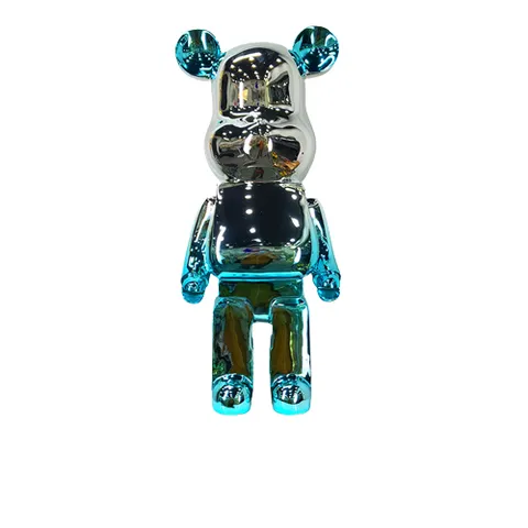 Gấu Bearbrick Cao 80cm Mạ Xanh Ngọc Bạc DBCP292A - Đồ Chơi Trưng Bày Cao Cấp, Sang Trọng và Dễ Thương
