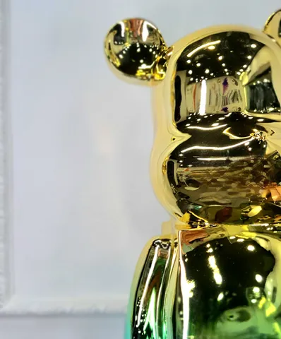 Gấu Bearbrick Mạ Xanh Ngọc Vàng DBCP292 - Mô Hình Trang Trí Sang Trọng, Đúc Composite, Đồ Chơi Sưu Tầm Cao Cấp