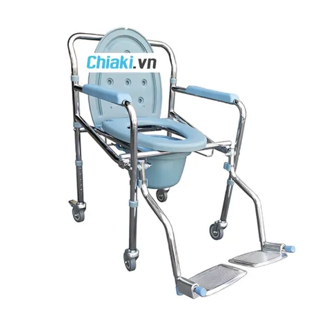 Ghế bô vệ sinh có bánh xe di chuyển Lucass GX-300 - Thiết kế chắc chắn, tiện lợi cho người già và người gặp khó khăn trong việc đi lại.