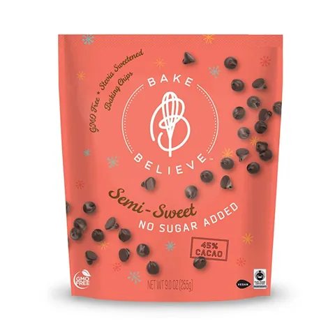 Hạt Socola Semi-Sweet Nướng Bánh Ăn Kiêng Bake Believe - Chip Socola Tự Nhiên, Không Đường, Keto Friendly, Gluten Free, Hỗ Trợ Nấu Nướng Topping