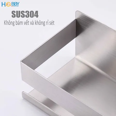 Kệ phòng tắm Inox 304 HOBBY Home Decor KCNX23 - Dán tường gạch men, thiết kế hiện đại, chống gỉ, tiện lợi sử dụng trong nhà tắm
