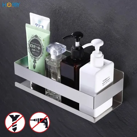Kệ phòng tắm Inox 304 HOBBY Home Decor KCNX23 - Dán tường gạch men, thiết kế hiện đại, chống gỉ, tiện lợi sử dụng trong nhà tắm