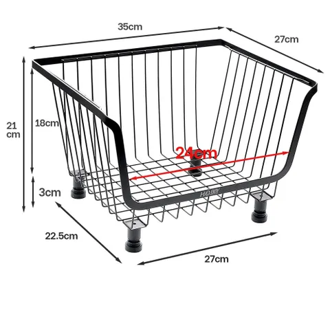 Kệ Rổ Đựng Đồ Nhà Bếp Sơn Tĩnh Điện Nhiều Tầng - Khung Thép Bền, Thiết Kế Khoa Học, Tiện Dụng Cho Bếp và SPA