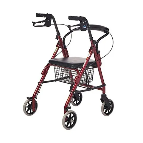 Khung xe tập đi Lucass W-14 với ghế ngồi và phanh, hỗ trợ di chuyển cho người yếu tay chân, tiện dụng và an toàn.