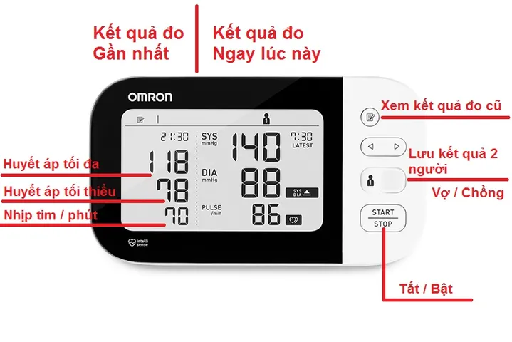 Máy Đo Huyết Áp Bắp Tay Omron HEM 7361T - Công Nghệ Intellisense, Kết Nối Bluetooth, Lưu Trữ 100 Kết Quả Đo, Dễ Sử Dụng Tại Nhà